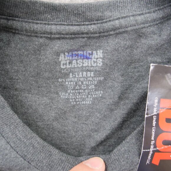 Billy Idol Rebel Yell Shirt Mens Extra Large Gray Rock Tour Album Cover New * - Picture 12 of 13